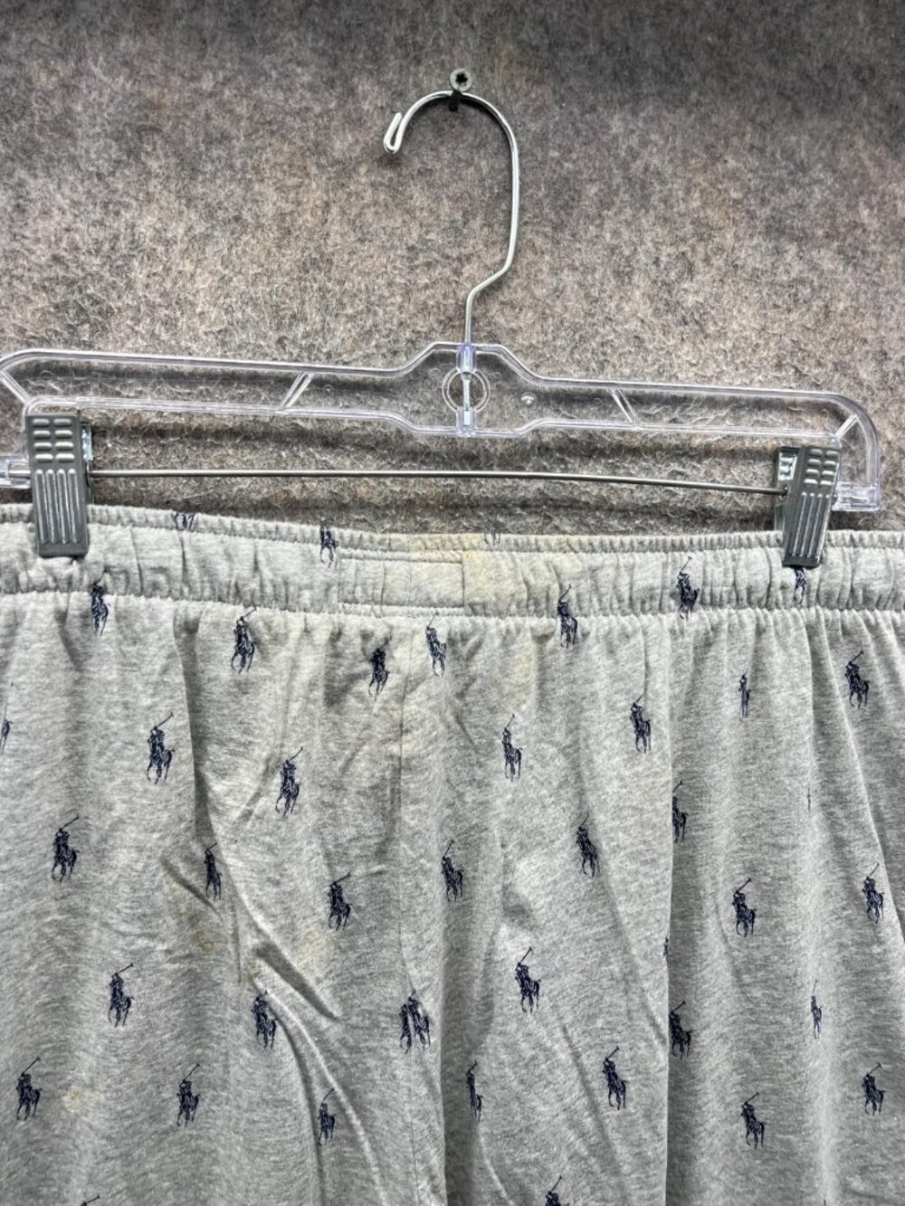 Polo Ralph Lauren Pajama Pants Mens XL Gray Jersey Knit Logo Sleepwear Joggers - Picture 11 of 12